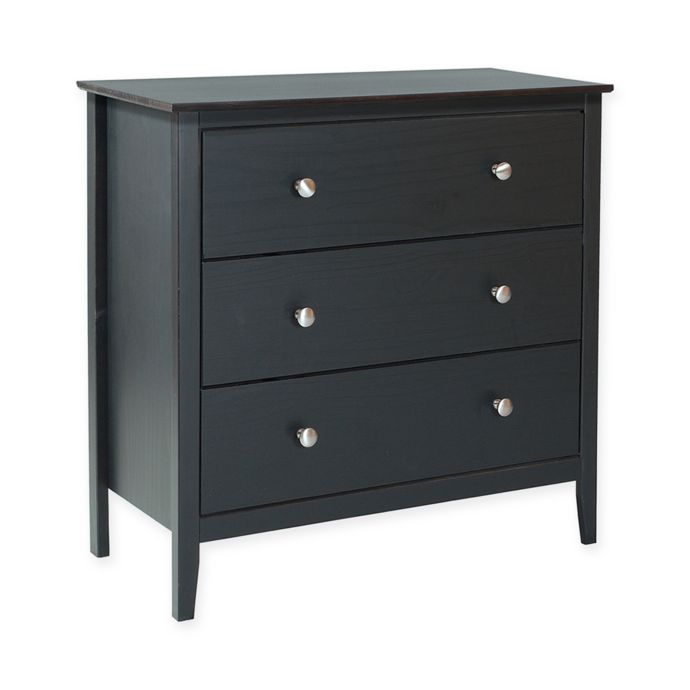 Adeptus Easy Pieces 3Drawer Chest in Black Bed Bath & Beyond