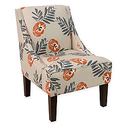 Skyline Furniture Dorie Accent Chair in Mod Floral Orange