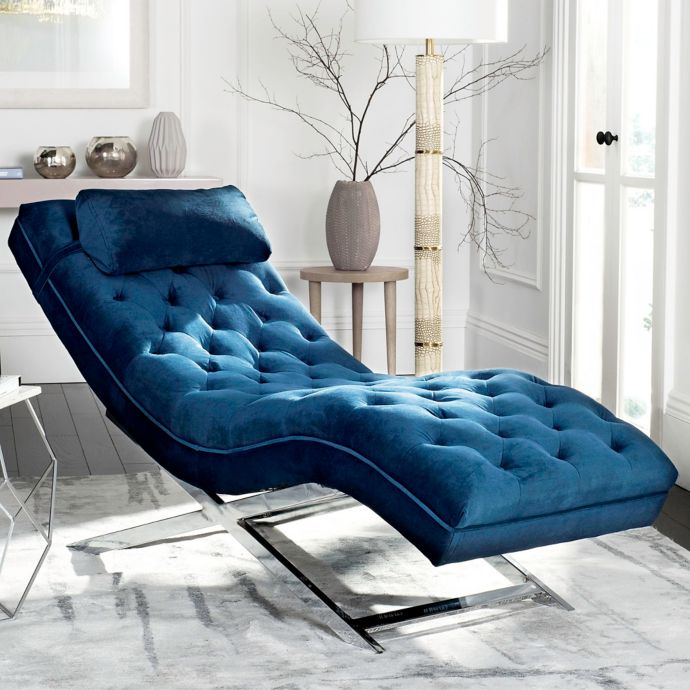 Safavieh Monroe Chaise Lounge with Headrest Pillow | Bed ...