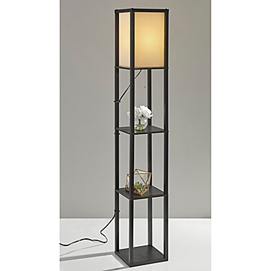 Adesso Wright Tall Floor Lamp in Black. View a larger version of this product image.