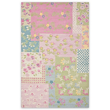 Safavieh Kids&reg; Flowers Rug in Pink/Green. View a larger version of this product image.