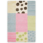 Safavieh Kids&reg; Dots Stripes and Patches 2-Foot x 3-Foot Accent Rug in Blue/Pink