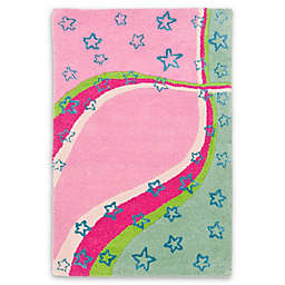 Safavieh Kids® Stars and Stripes Rug in Green/Pink