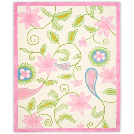 Safavieh Kids® Floral Vine Rug in Ivory/Pink | buybuy BABY