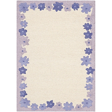 Safavieh Kids&reg; Floral Border Rug in Ivory/Lavender. View a larger version of this product image.