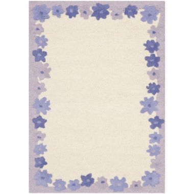 Safavieh Kids&reg; Floral Border Rug in Ivory/Lavender. View a larger version of this product image.