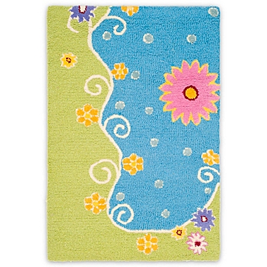 Safavieh Kids&reg; Land and Sea Rug in Blue/Green. View a larger version of this product image.