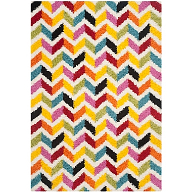 Safavieh Kids&reg; Zigzag Shag Rug in Ivory/Multi. View a larger version of this product image.