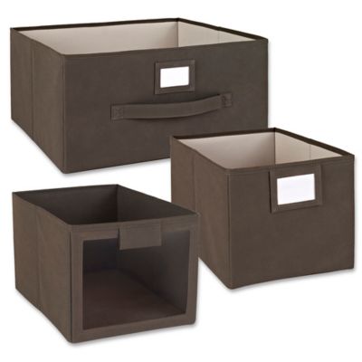 closetmaid bin fabric drawer brown