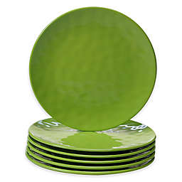Certified International Melamine Salad Plates in Green (Set of 6)