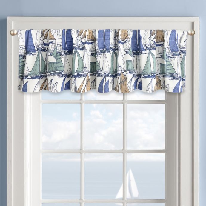 Sailboat Window Valance in White | Bed Bath &amp; Beyond