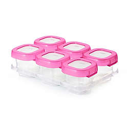 OXO Tot® 6-Pack 2 oz. Baby Blocks Freezer Containers in Pink