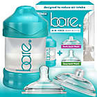 Alternate image 1 for BARE&reg; 4 oz. Polypropylene Air-Free Bottle w/Easy-Latch and Perfe-Latch Nipples in Turquoise