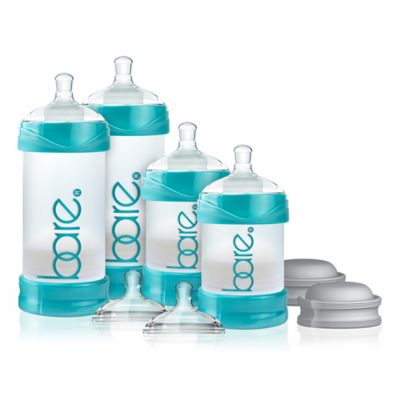 BARE&reg; 4-Pack Polypropylene Air-Free Bottle Starter Set with Easy-Latch Nipples in Turquoise