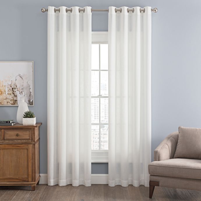 Messina Solid Grommet Window Curtain Panel Bed Bath Beyond