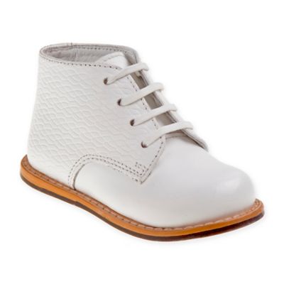 white hard bottom baby shoes