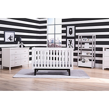 Delta Children Aster 3-in-1 Convertible Crib in White/Black. View a larger version of this product image.