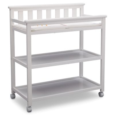 delta white changing table