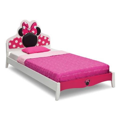 Minnie Mouse Wood Twin Bed in Pink 