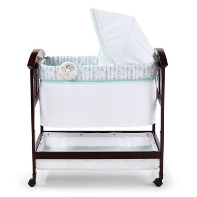 bassinet with wood frame