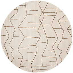 Safavieh Amherst Vinery 7-Foot Round Area Rug in Ivory/Grey