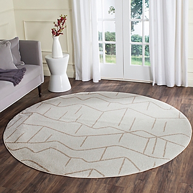 Safavieh Amherst Vinery 7-Foot Round Area Rug in Ivory/Grey. View a larger version of this product image.