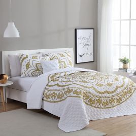 Vcny Karma Duvet Cover Set In Gold White Bed Bath Beyond