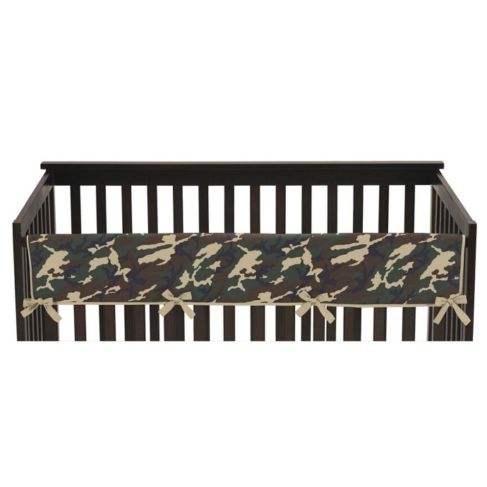 Sweet Jojo Designs Camo Long Crib Rail Cover In Green Buybuy Baby