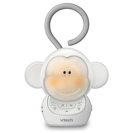 Alternate image 1 for VTech Myla the Monkey Portable Safe & Sound Storytelling Soother with Night Light in White