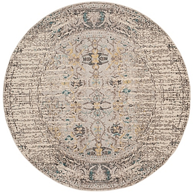 Safavieh Monaco Timeo 6-Foot 7-Inch Round Area Rug in Grey Multi. View a larger version of this product image.