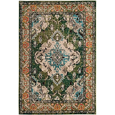 Safavieh Monaco Vintage Bohemian 6-Foot 7-Inch x 9-Foot 2-Inch Area Rug in Green/Light Blue. View a larger version of this product image.