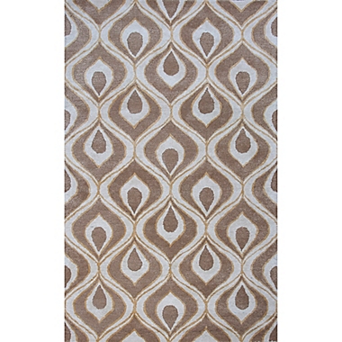 KAS Bob Mackie 3-Foot 3-Inch x 5-Foot 3-Inch Eye of Peacock Accent Rug in Beige. View a larger version of this product image.