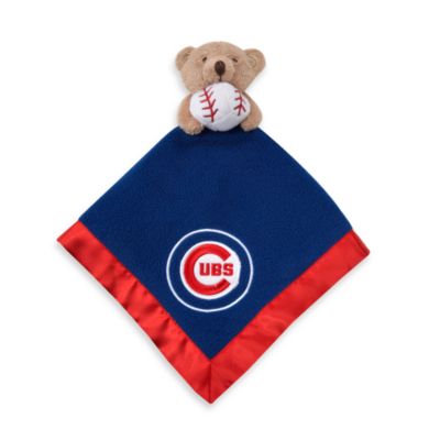 teddy bear with blanket attached