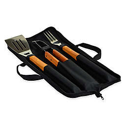 Picnic at Ascot 3-Piece Stainless Steel BBQ Set with Case