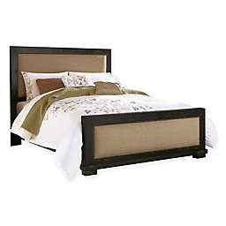 Willow Upholstered Queen Headboard in Distressed Black