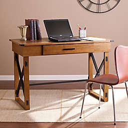 Southern Enterprises Canton Adjustable Height Desk in Pine