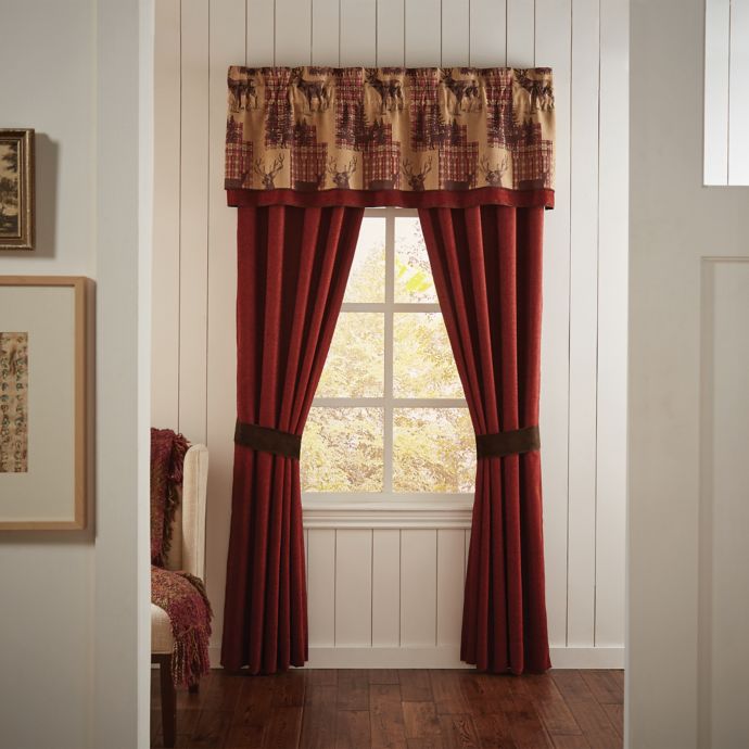 Croscill® Glendale Pole Top 84Inch Window Curtain Panel Pair in Red