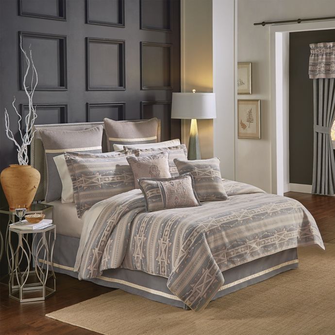 Croscill® Ansonia Comforter Set in Grey | Bed Bath & Beyond