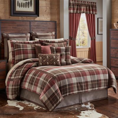 brown plaid comforter on sale