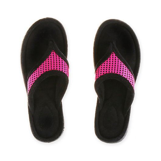 Alternate image 1 for Therapedic® Large Women's Thong Slipper in Pink