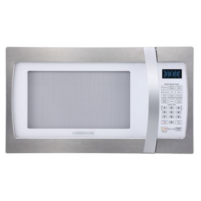 Farberware&reg; 1.3 Cubic Feet Microwave Oven with Smart Sensor Cooking in Stainless Steel/Platinum