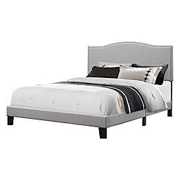 Hillsdale Kiley King Upholstered Bed with Rails in Glacier Grey