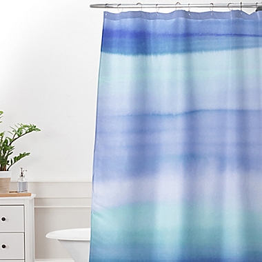Deny Designs Amy Sia Ombre Watercolor Standard Shower Curtain in Blue. View a larger version of this product image.