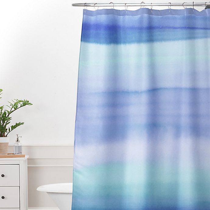 ocean watercolor shower curtain
