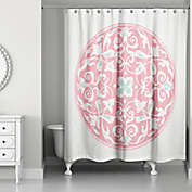 Moroccan Circles Shower Curtain in Pink