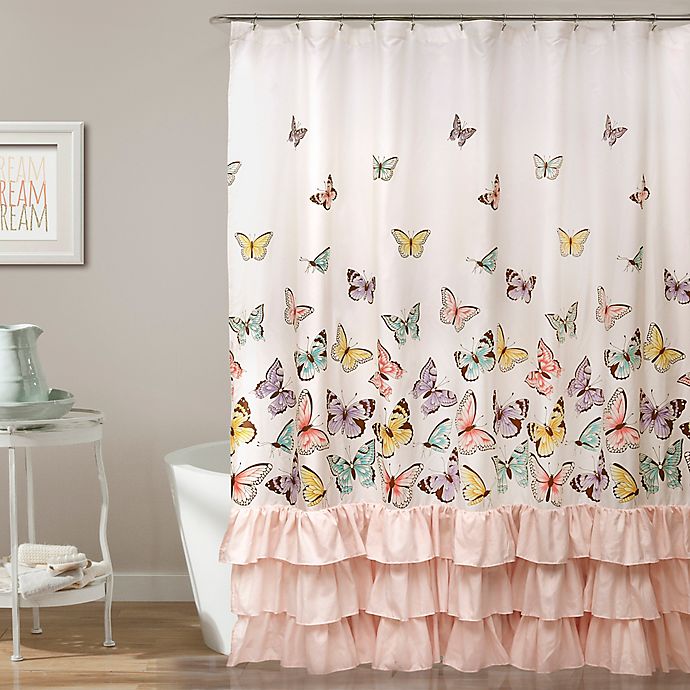 butterfly shower curtains for bathroom