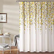 Weeping Flower 72-Inch Shower Curtain in Yellow/Grey