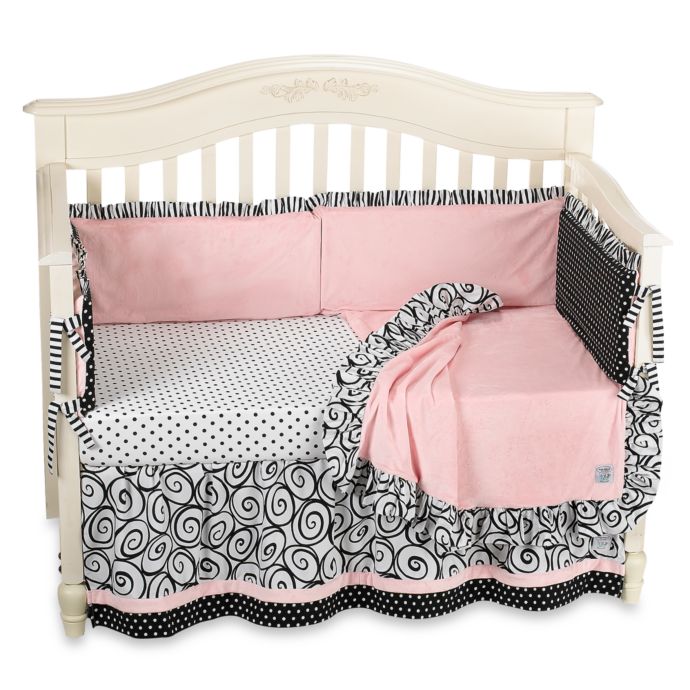 Kathy Ireland Home Opposites Pink 4 Piece Crib Bedding Set By