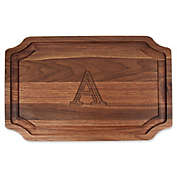 Cutting Board Company 15-Inch x 24-Inch Scalloped Wood Monogram Letter &quot;A&quot; Carving Board in Walnut