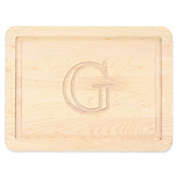 Cutting Board Company 9-Inch x 12-Inch Wood Monogram Letter &quot;G&quot; Cheese Board in Maple